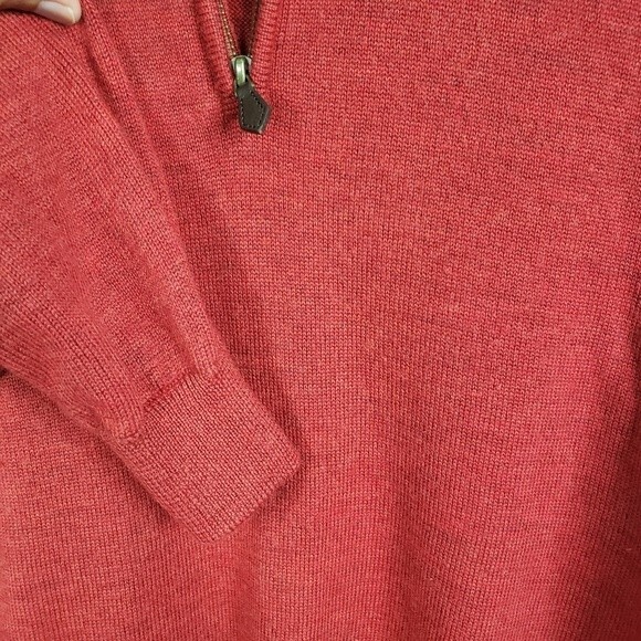 Brooks Brothers 346 Mens 1/4 Zip 100% Merino Wool Sweater Size Medium - Picture 6 of 7